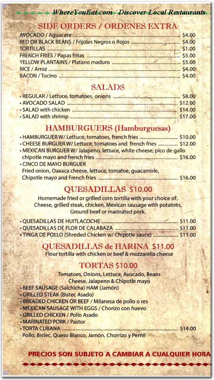 menu image