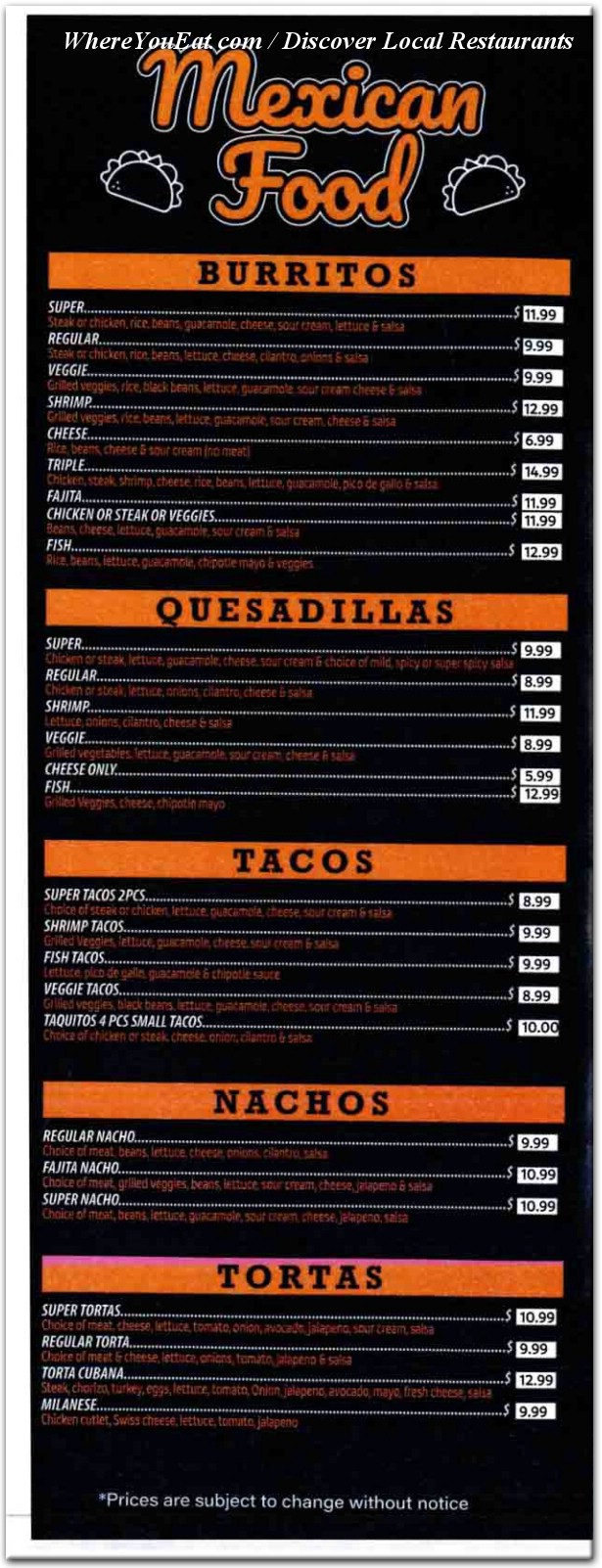 menu image