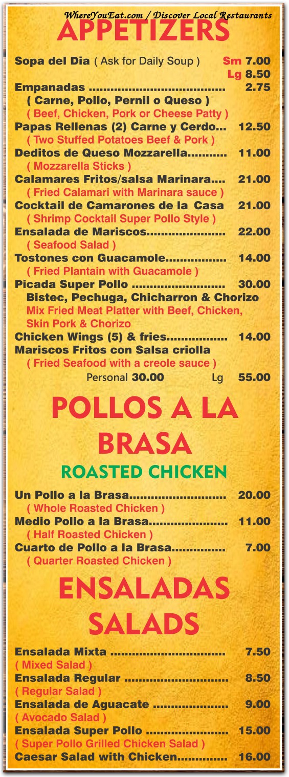 menu image