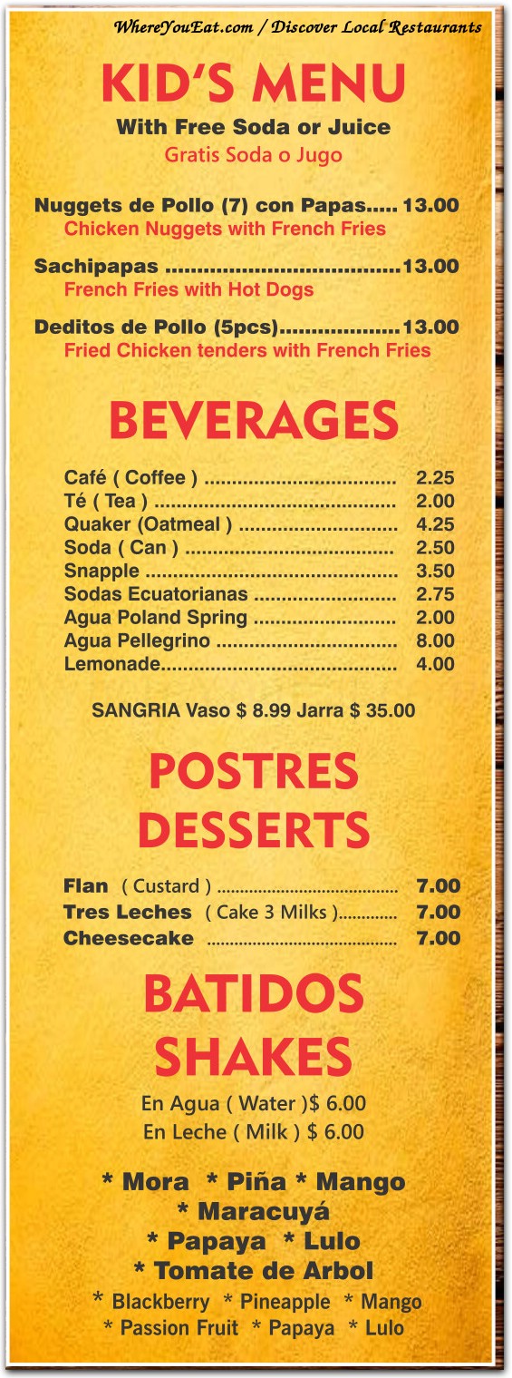 menu image