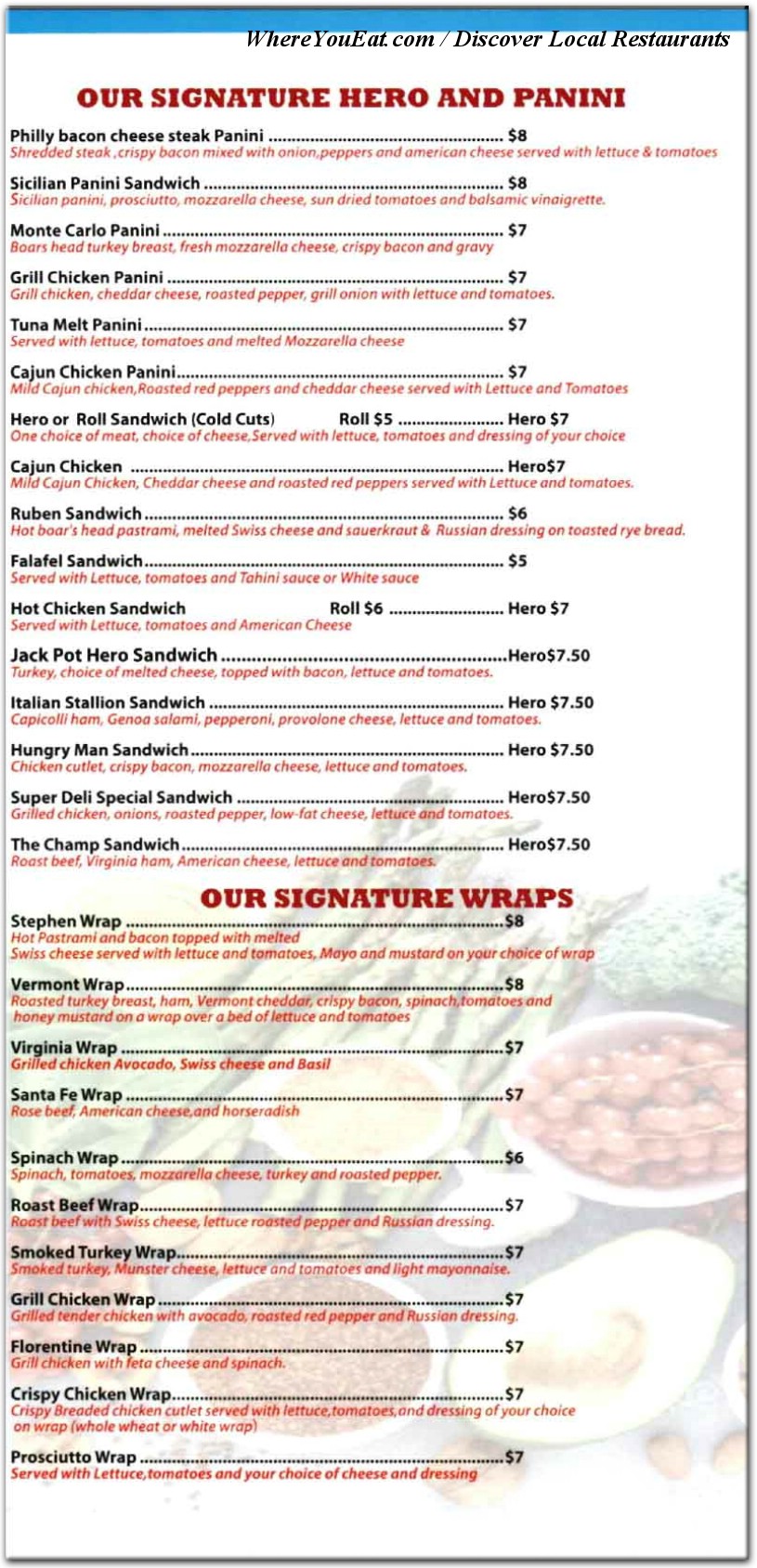 menu image