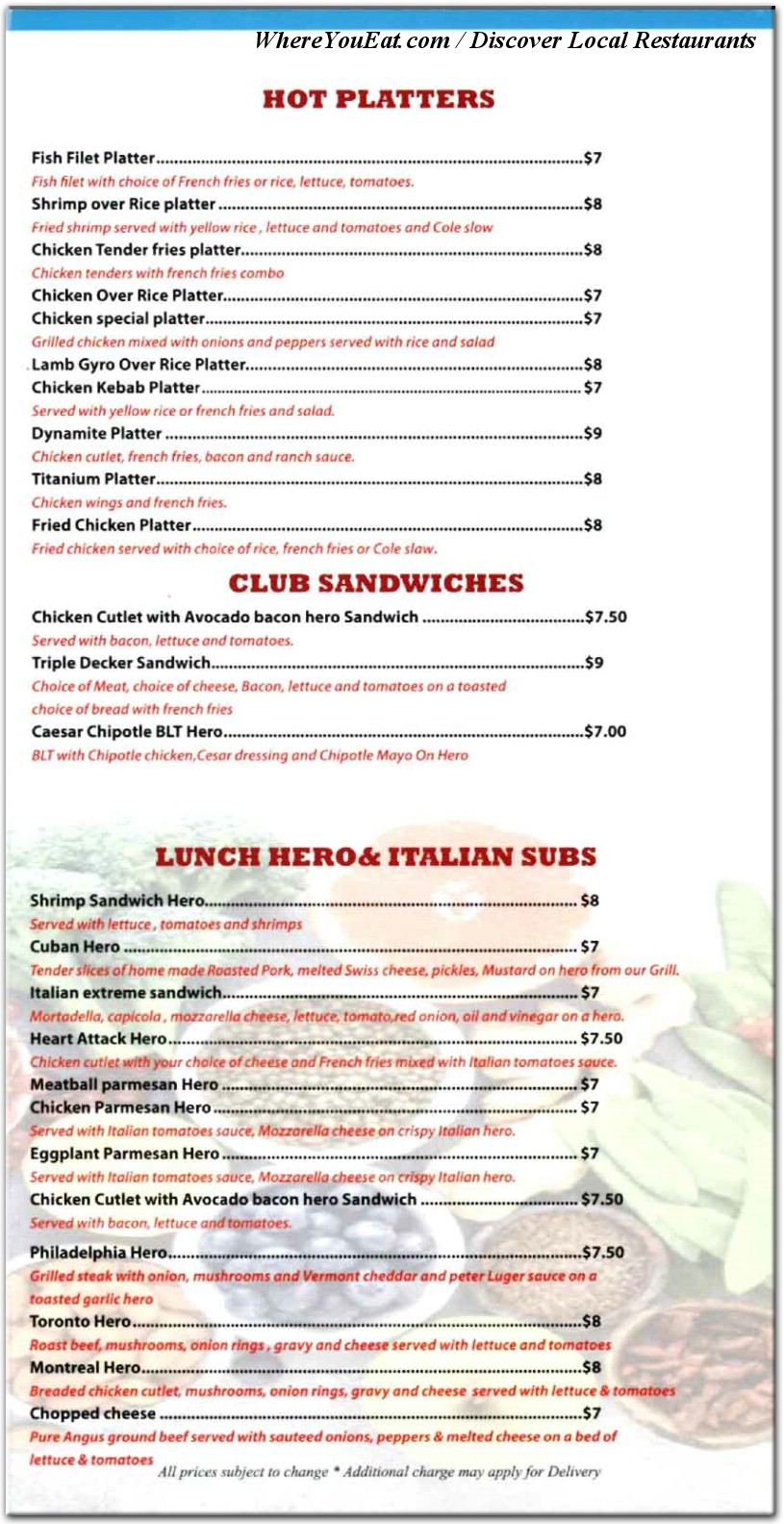 menu image