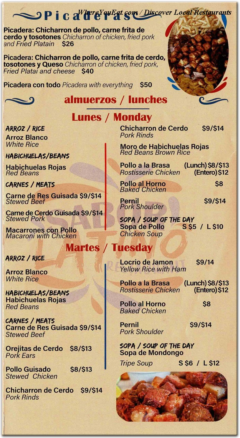 menu image