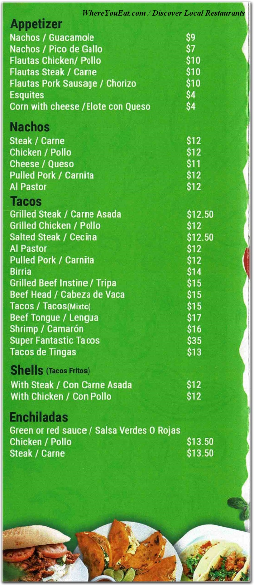 menu image