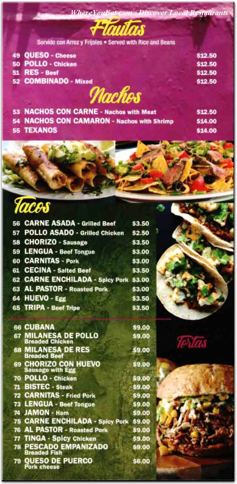 menu image