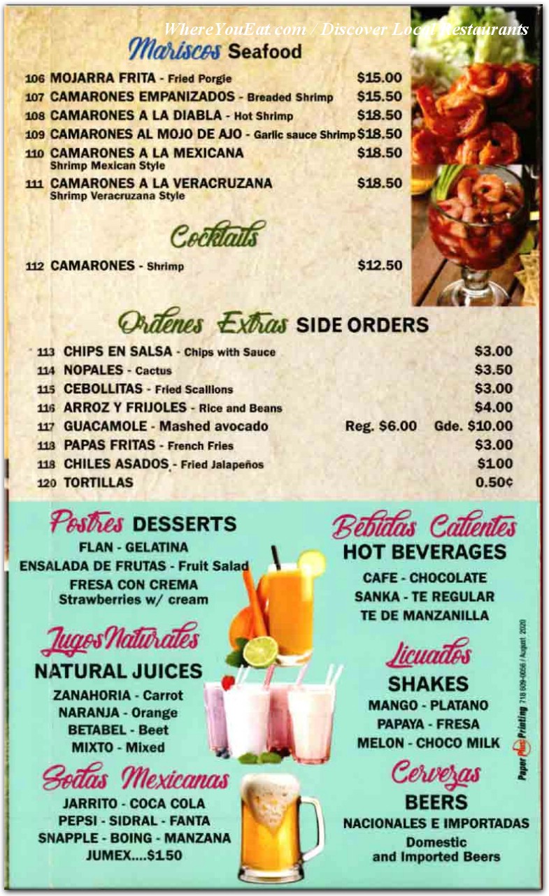 menu image