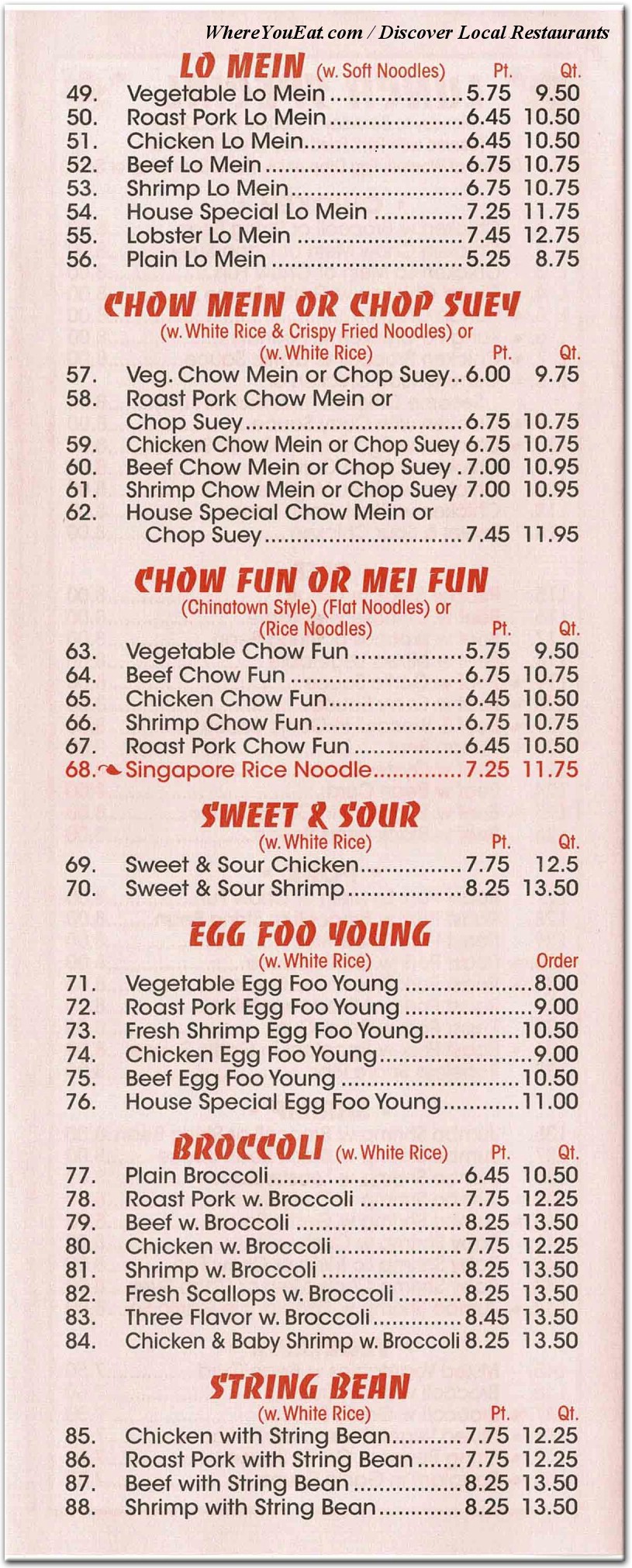 menu image