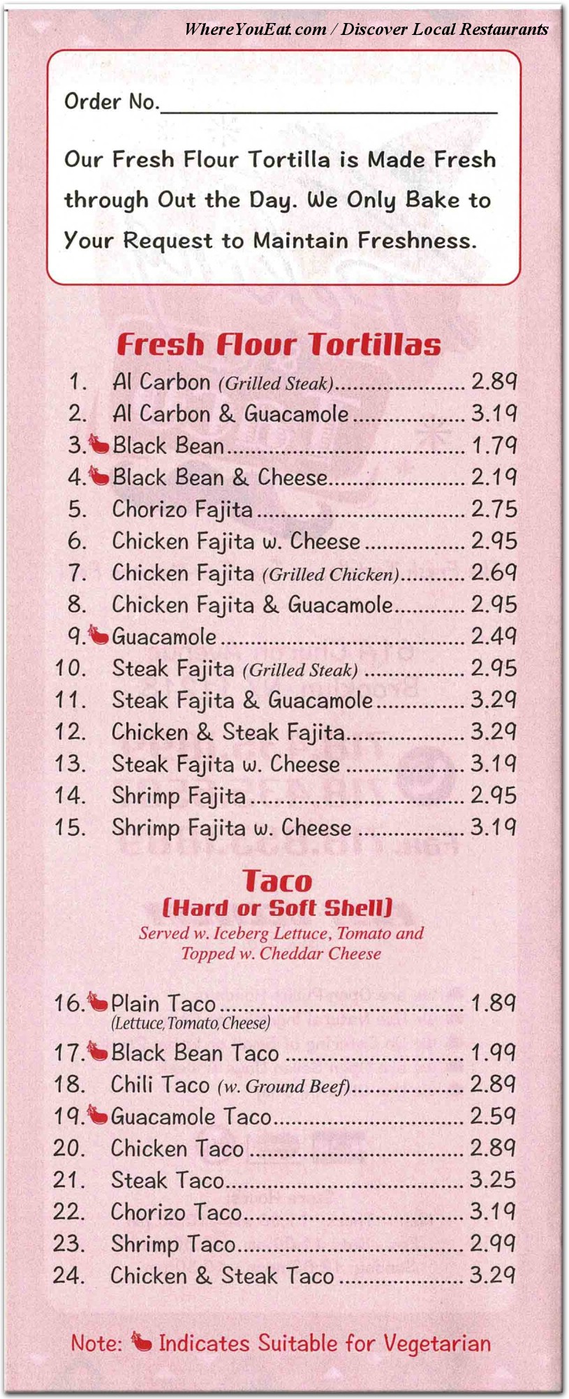 menu image