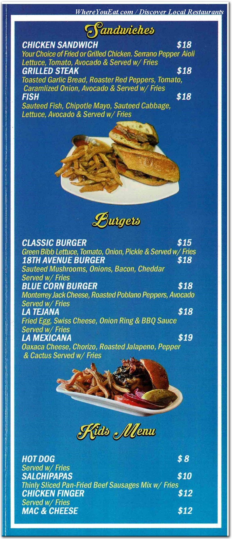 menu image