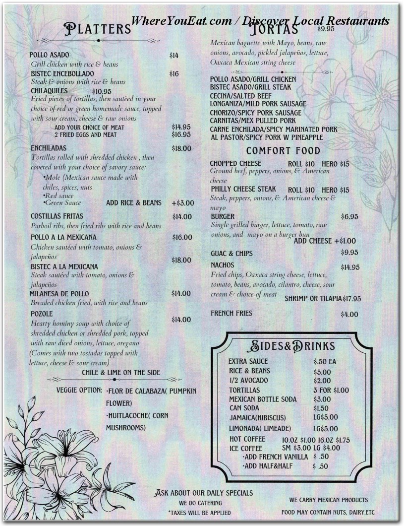 menu image