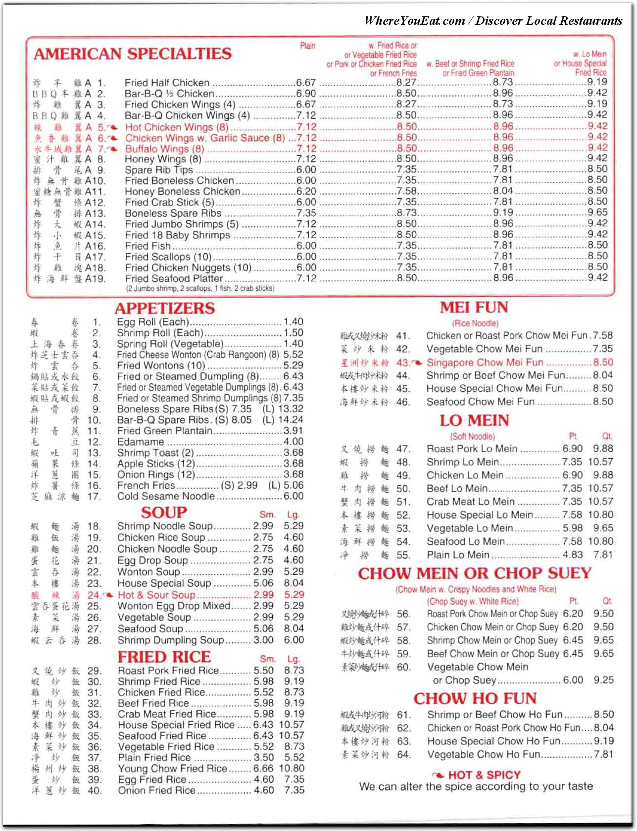 menu image