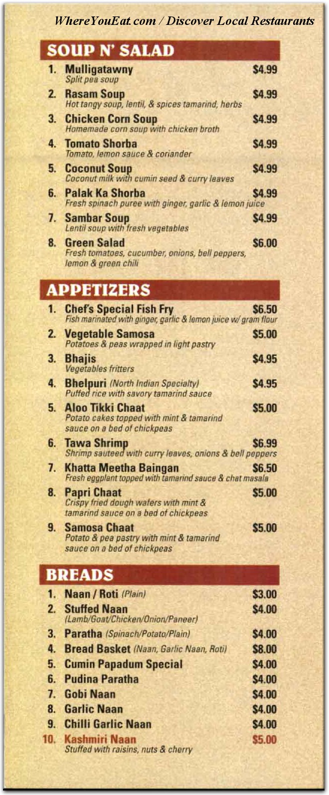 menu image