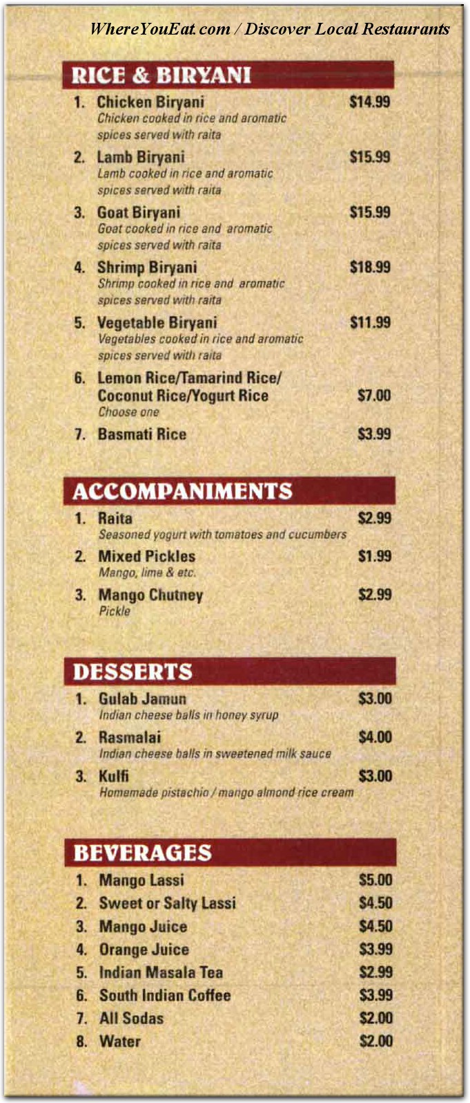 menu image