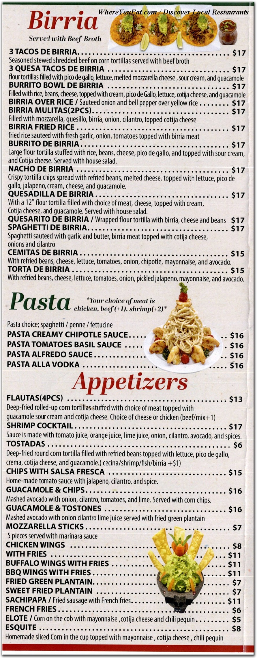 menu image