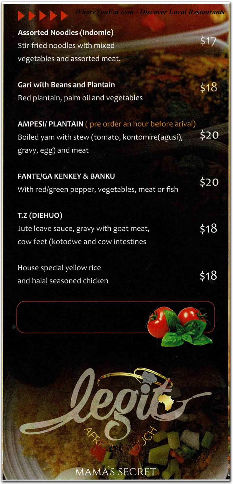 menu image