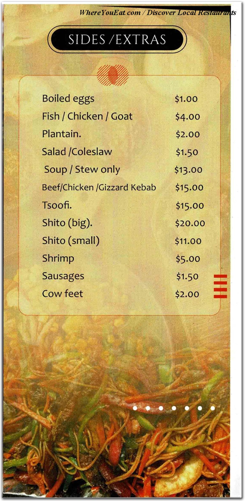 menu image