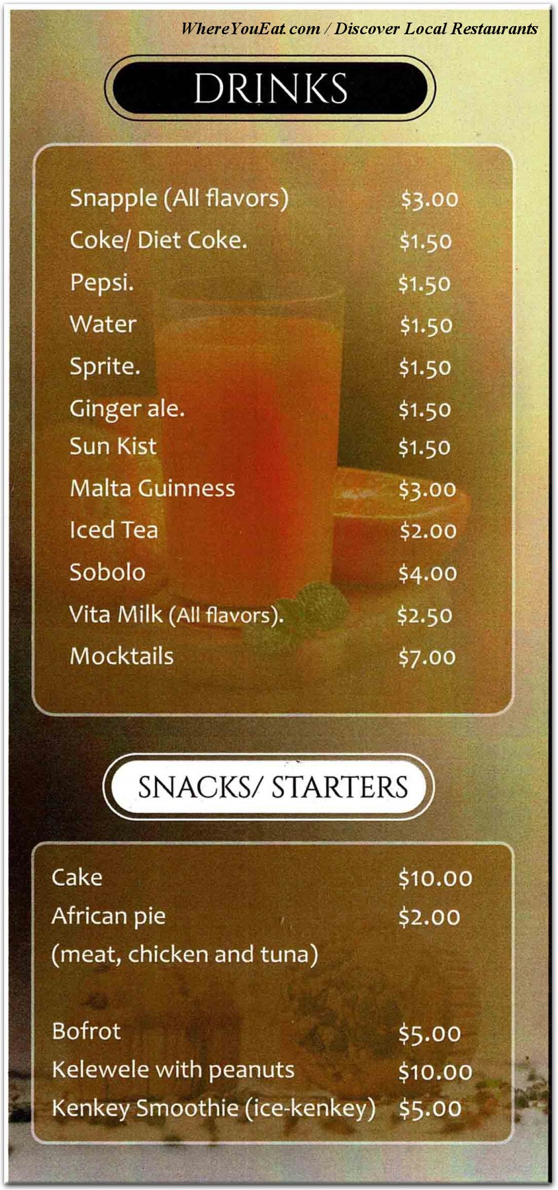 menu image