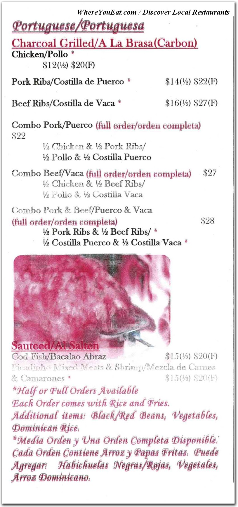 menu image