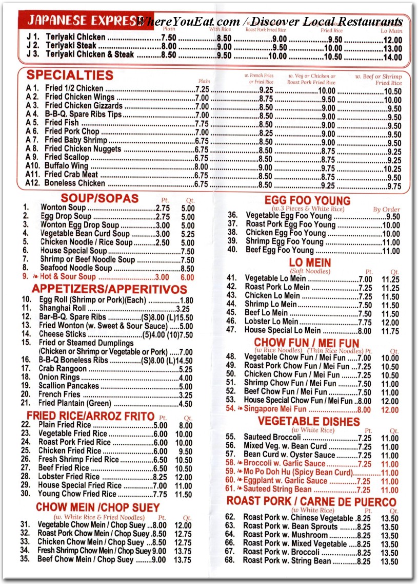 menu image