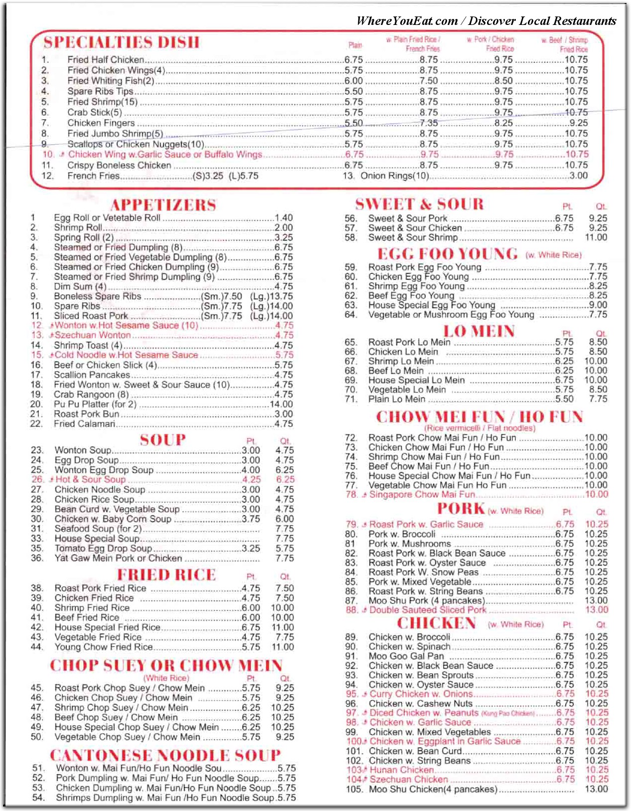 menu image