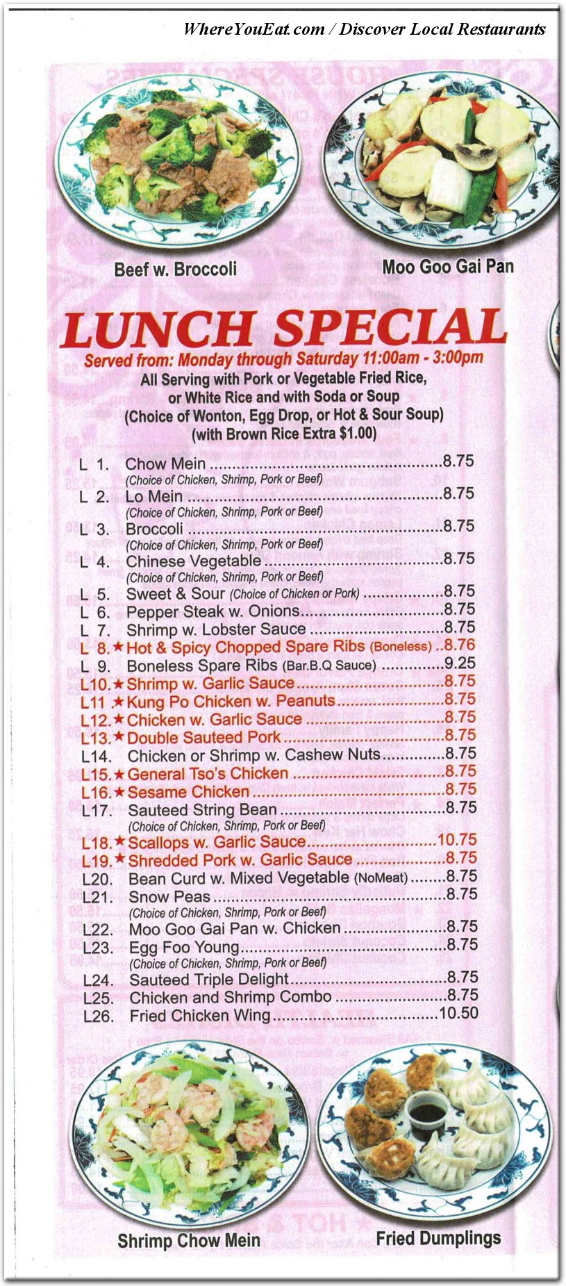 menu image