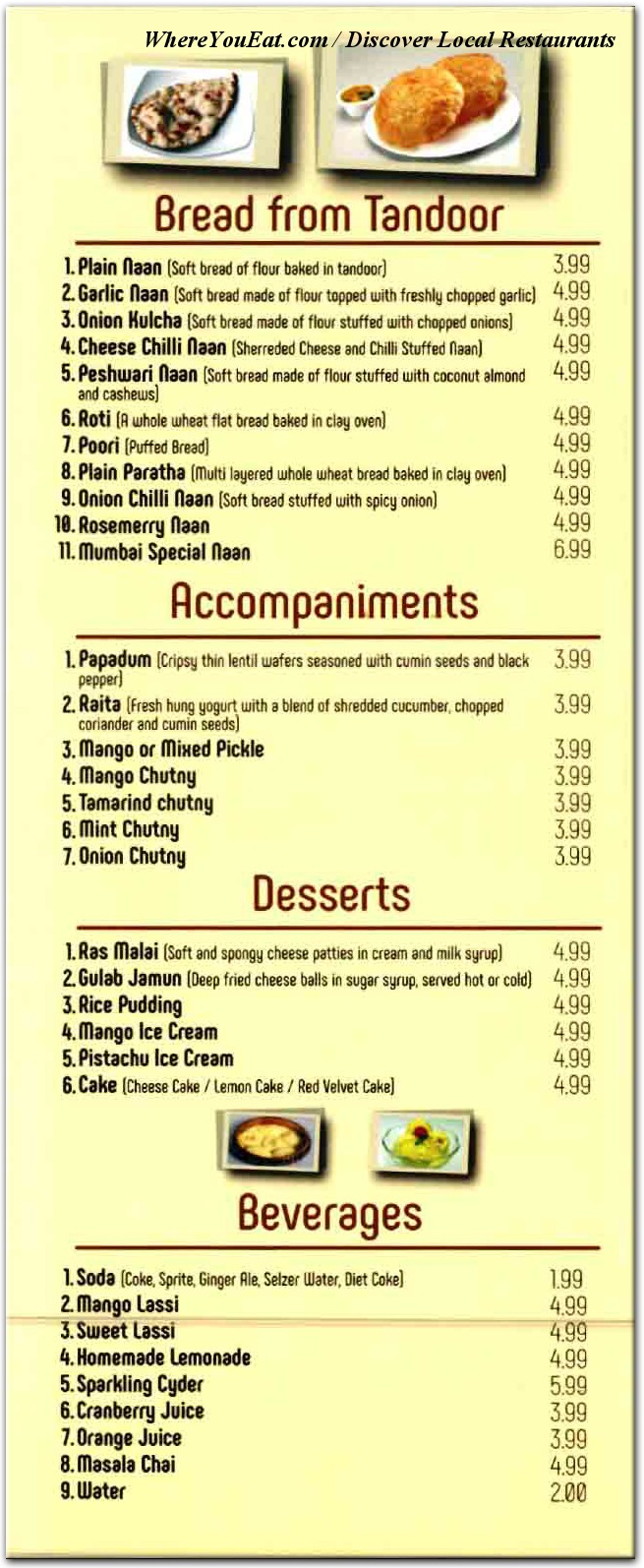 menu image