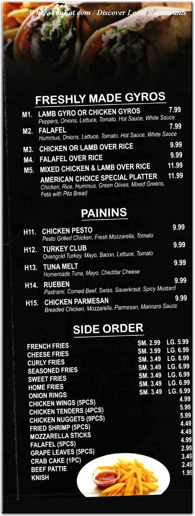 menu image