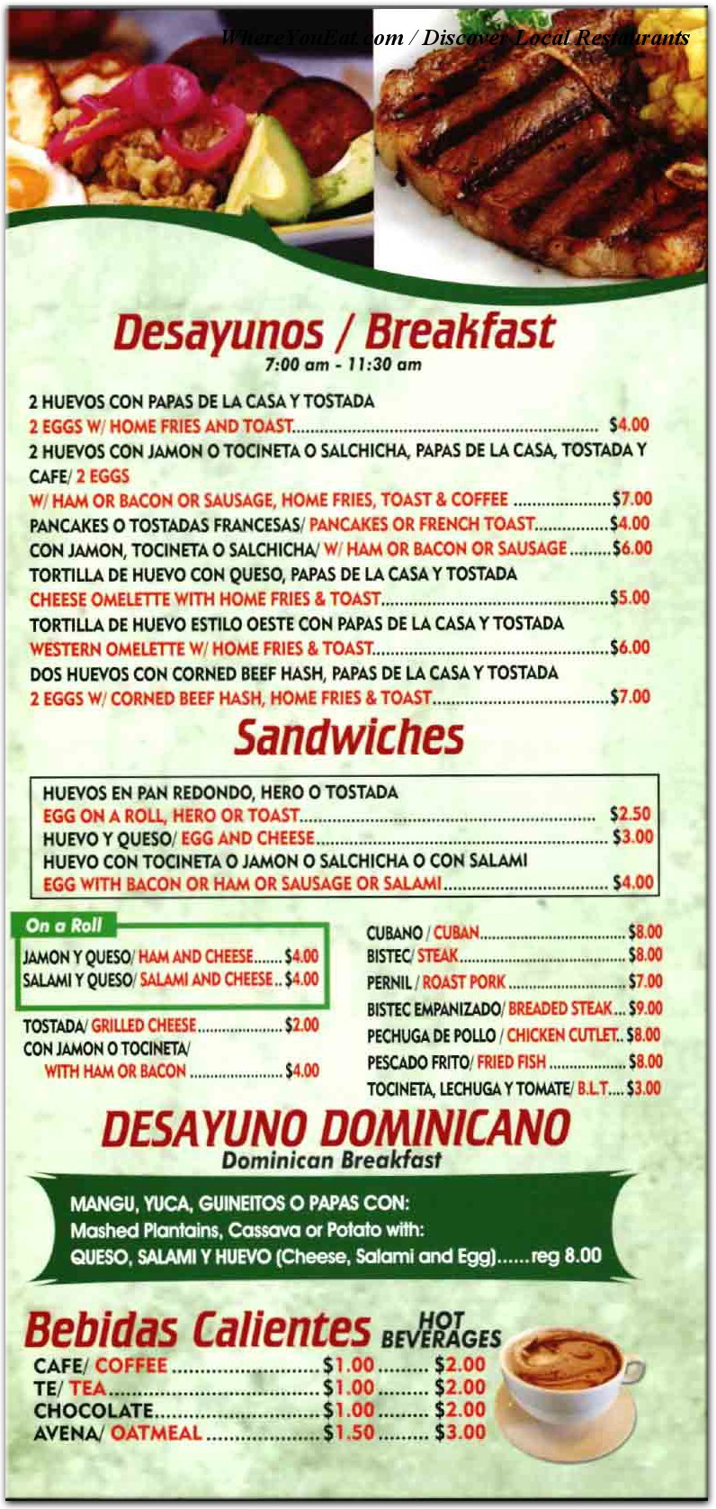 menu image