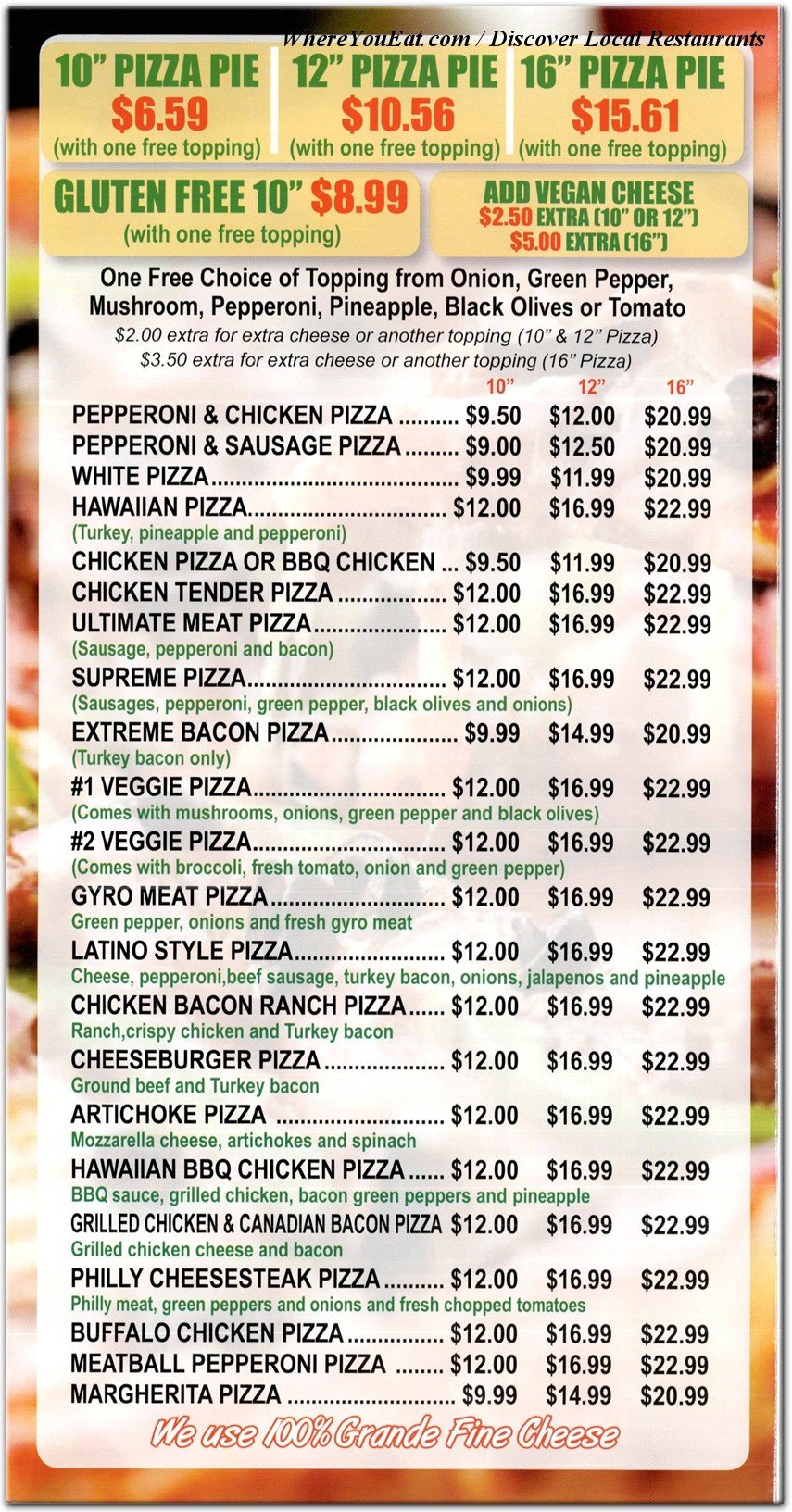 menu image