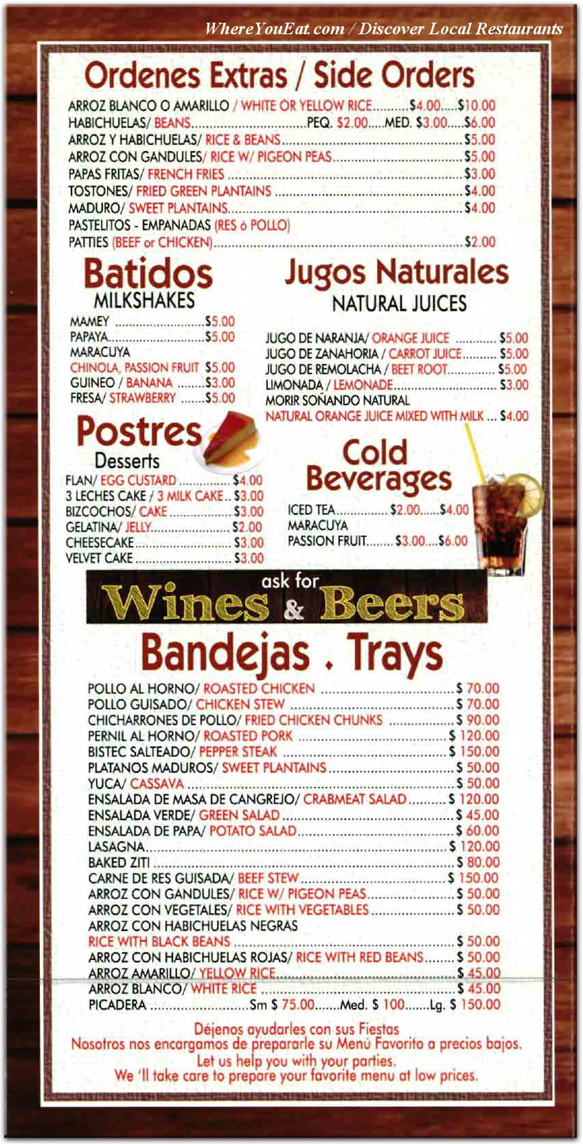 menu image