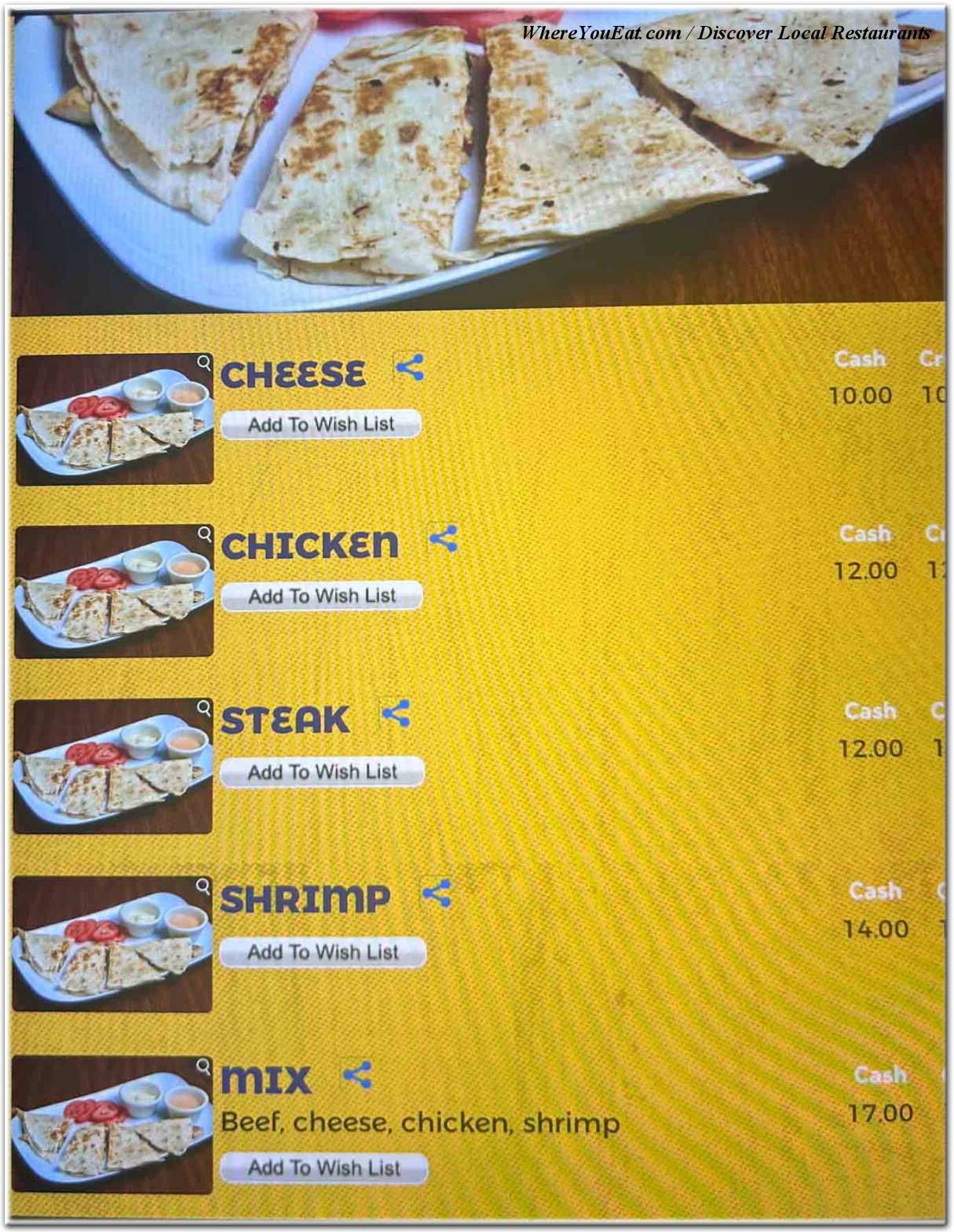 menu image