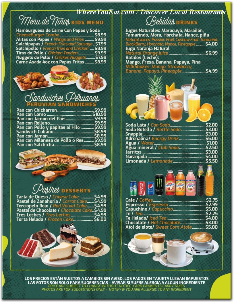 menu image