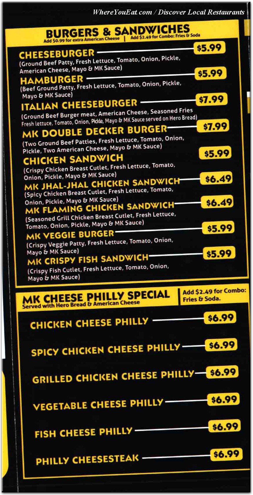 menu image