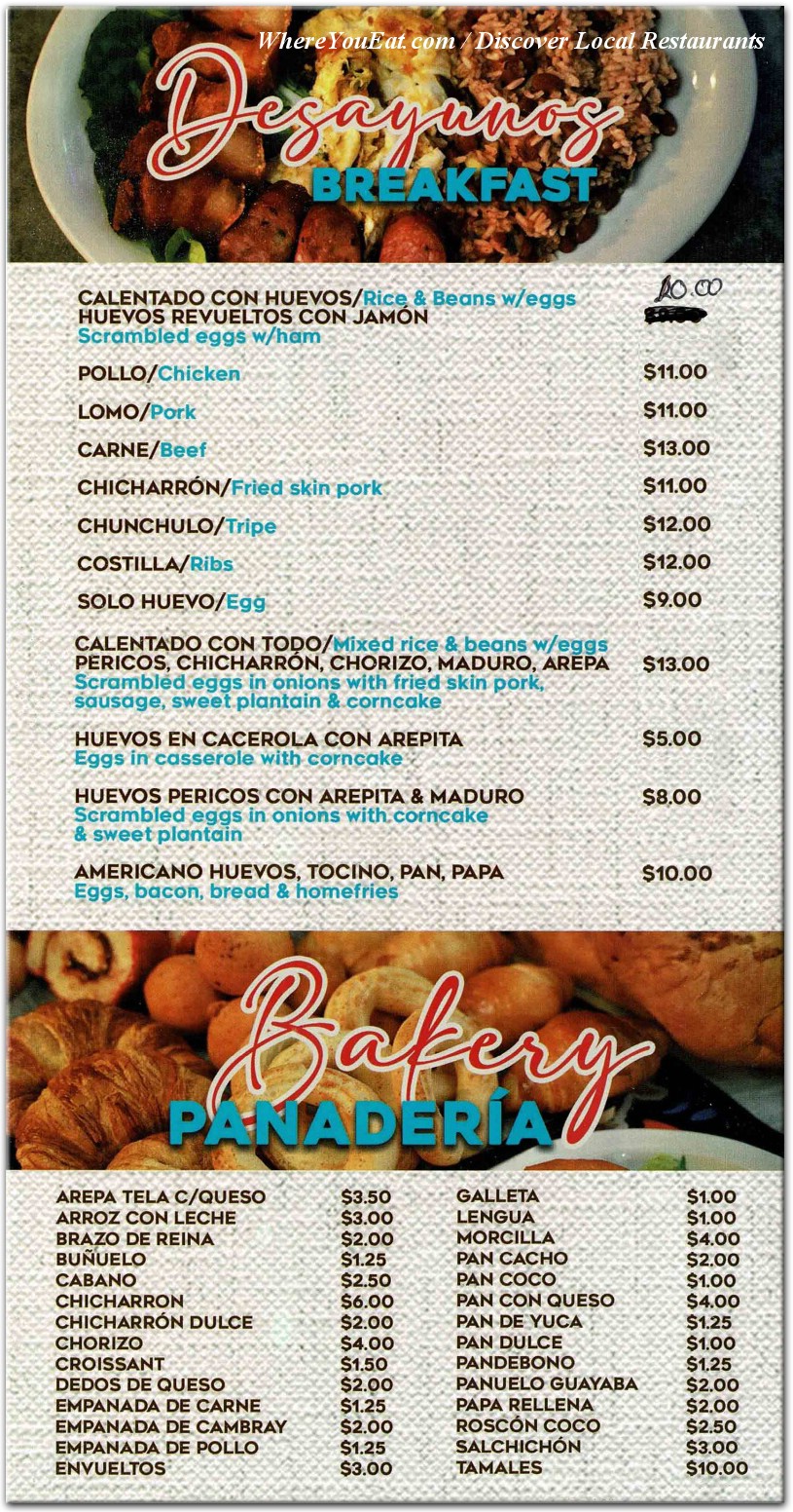 menu image