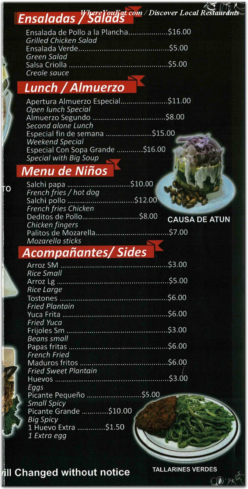 menu image