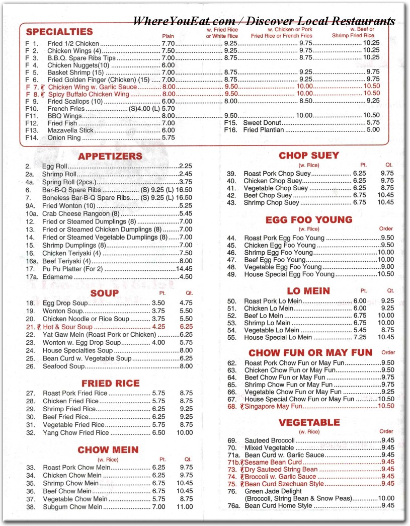 menu image