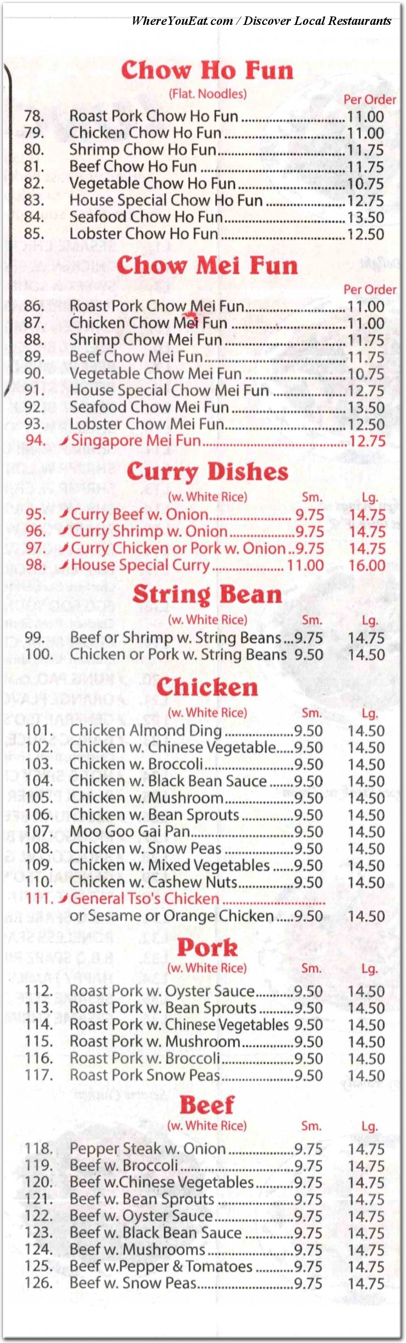 menu image
