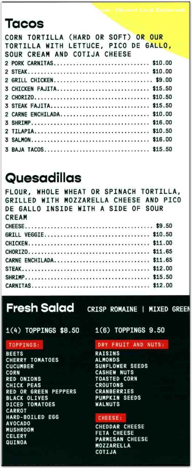 menu image