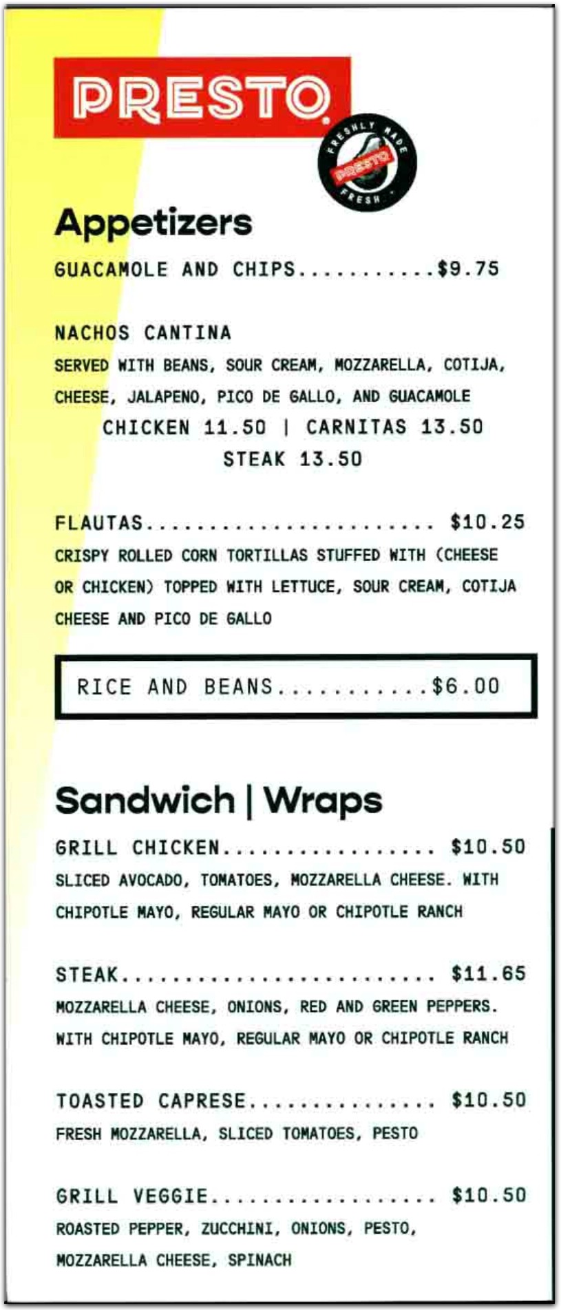 menu image