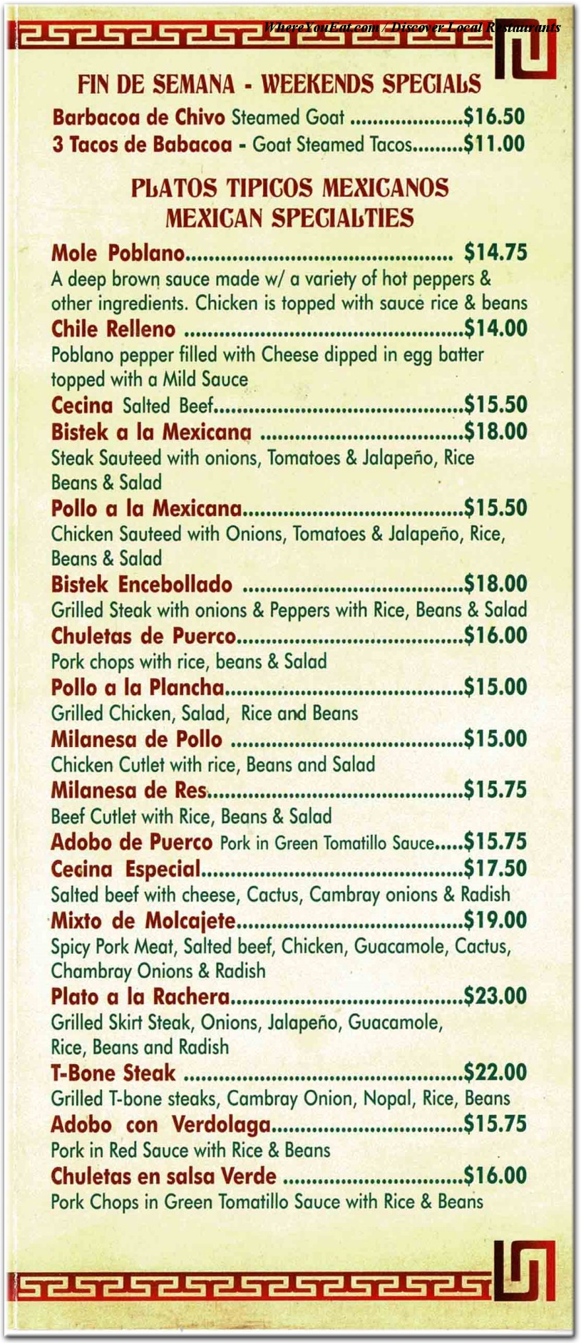 menu image