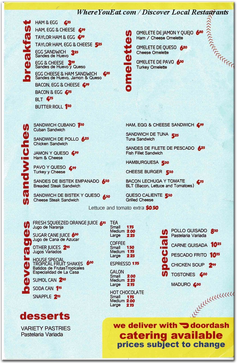 menu image