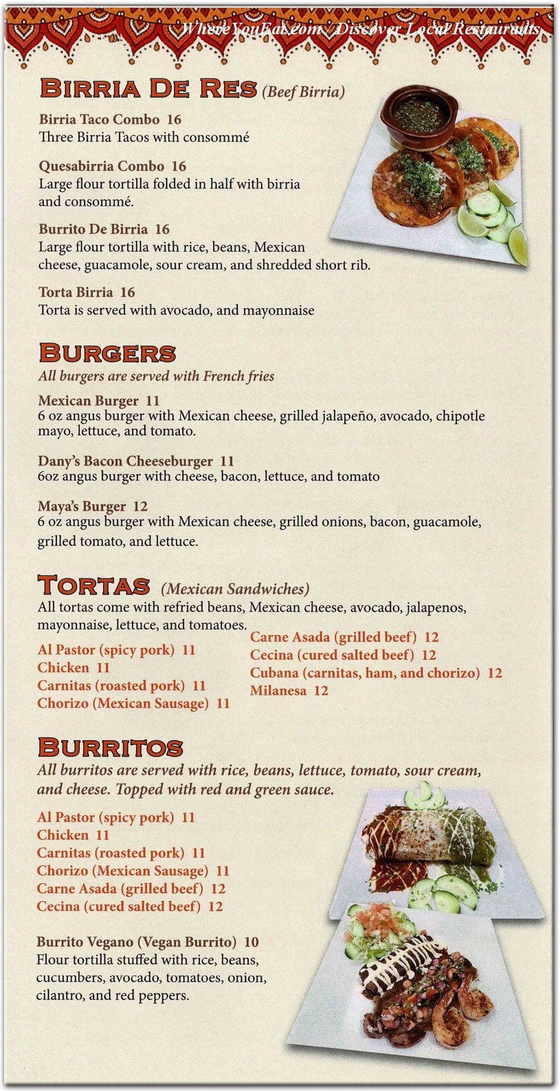 menu image