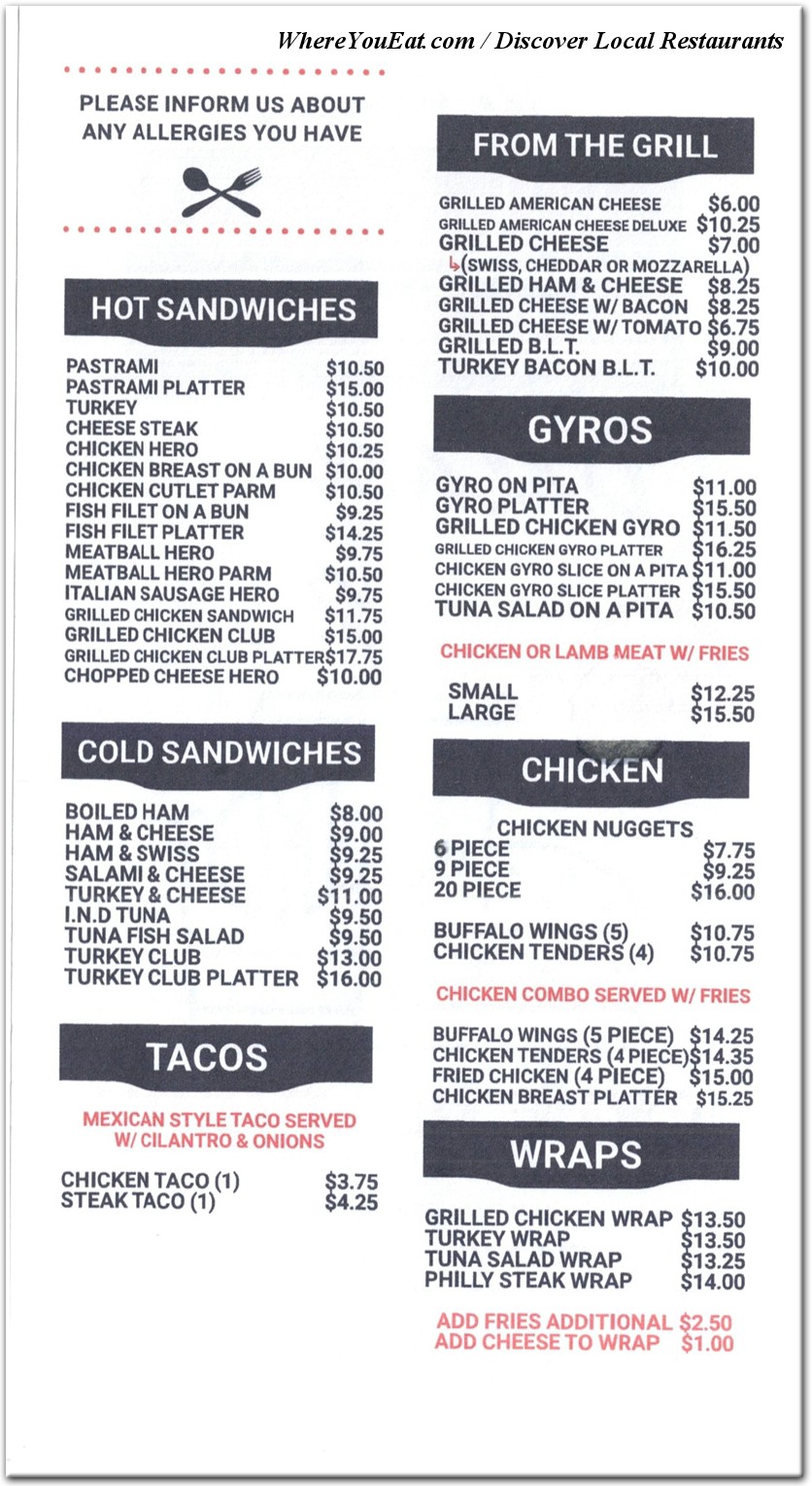 menu image