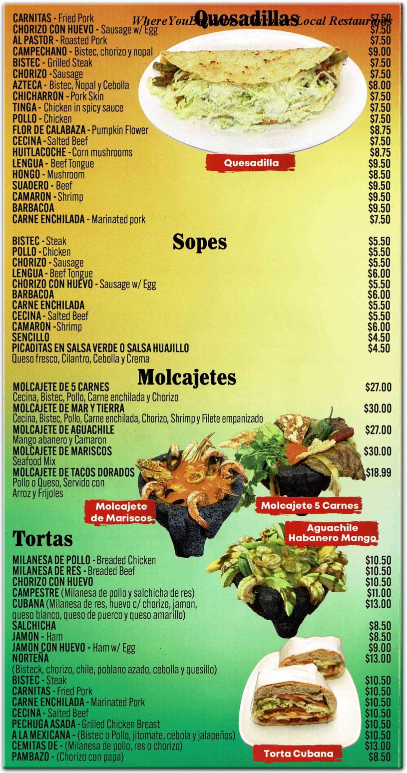 menu image