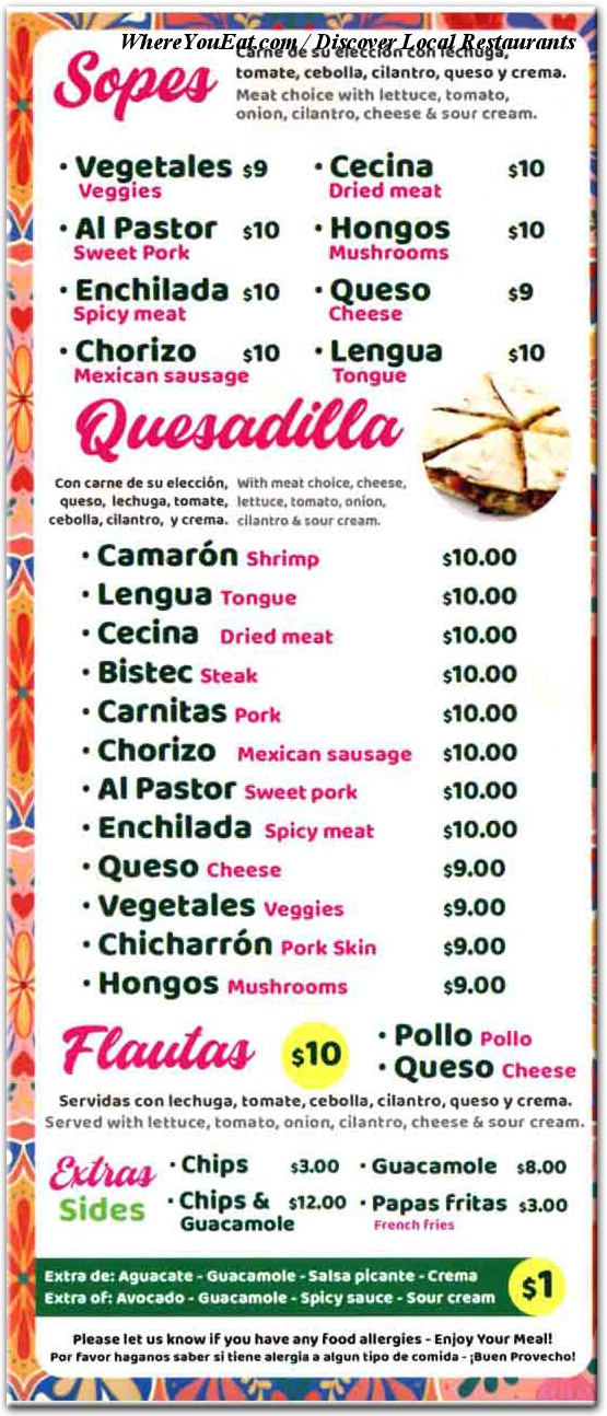 menu image