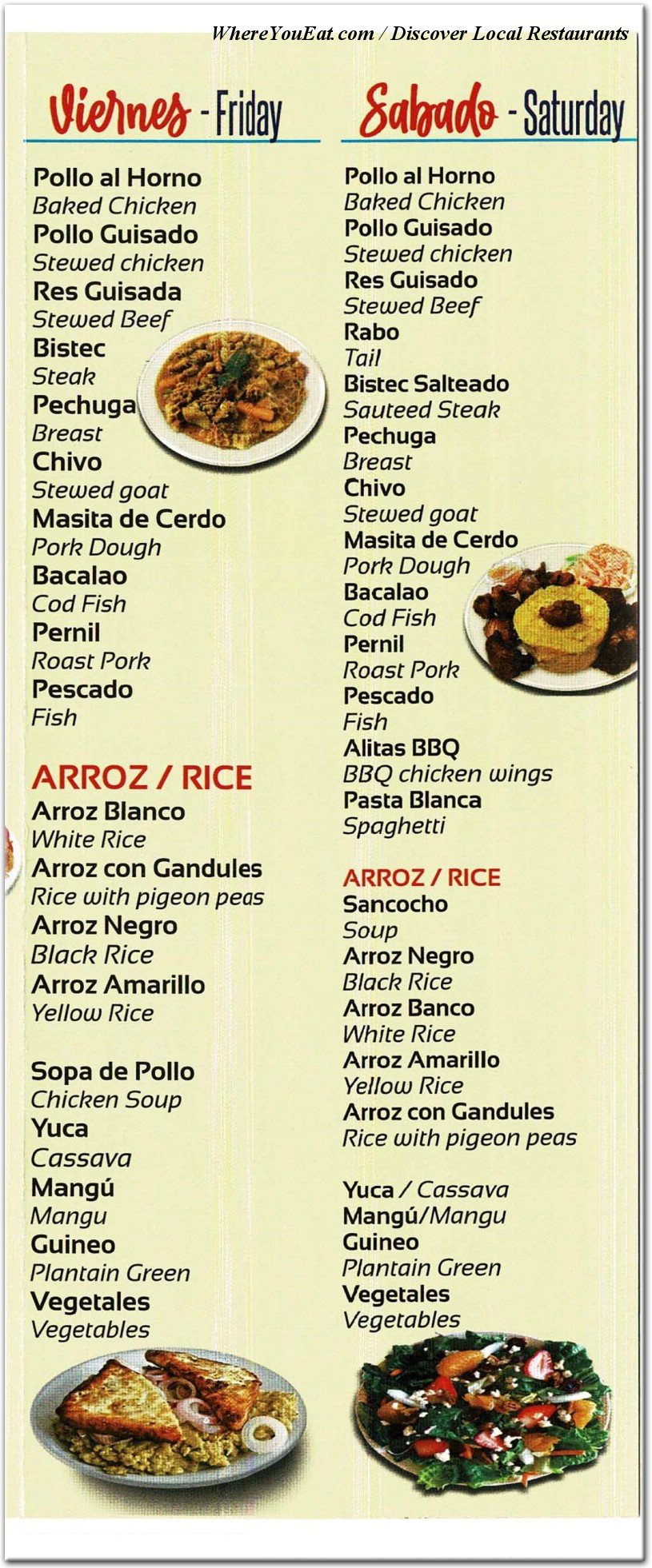 menu image