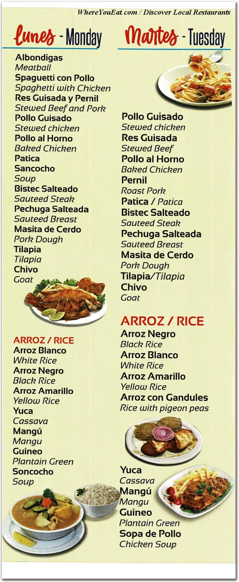 menu image