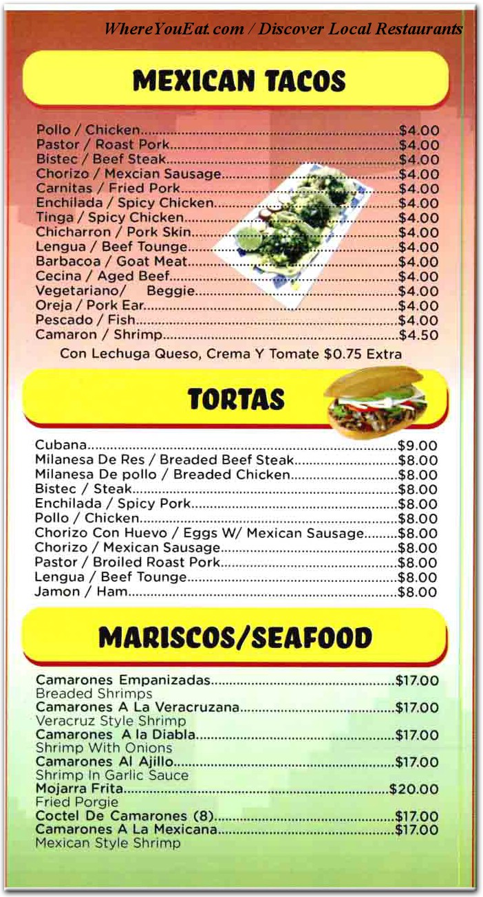 menu image