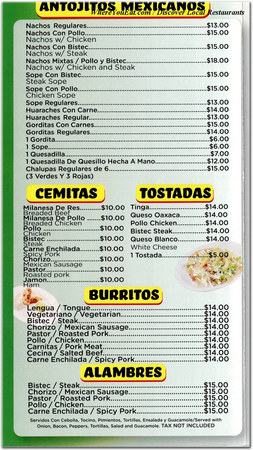 menu image