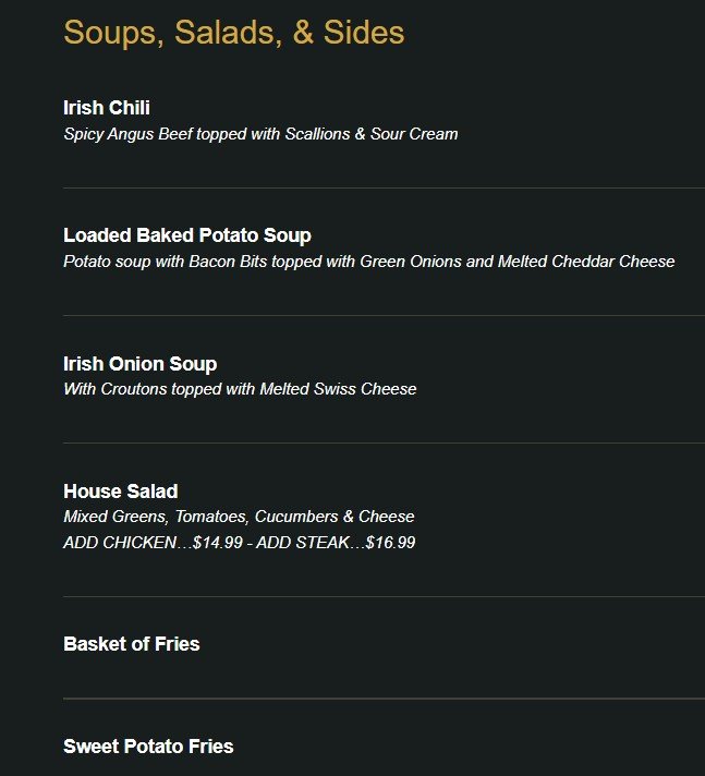 menu image